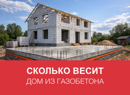 Сколько весит дом из газоблоков